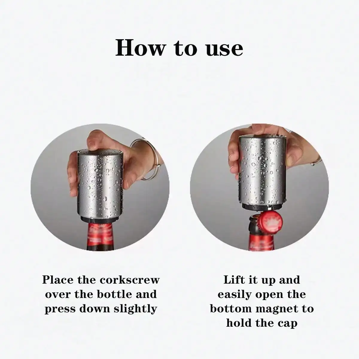 Abridor automático de acero inoxidable para botellas de cerveza - imagen 5