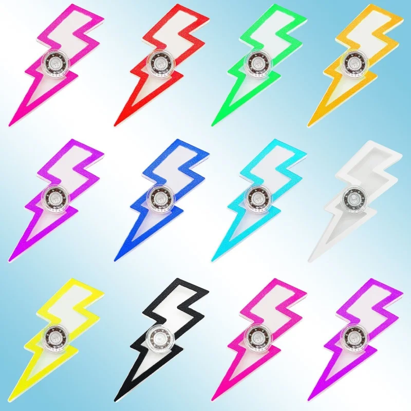 6 uds creativo giroscopio relámpago Fidget Spinner alivio del estrés juguete de mano TDAH mano Spinner alivio del estrés juguete de escritorio - imagen 4