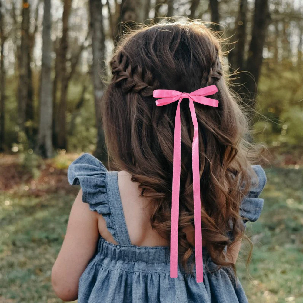 Pinzas lazo para el pelo de niñas – Conjunto en blanco y negro - imagen 3