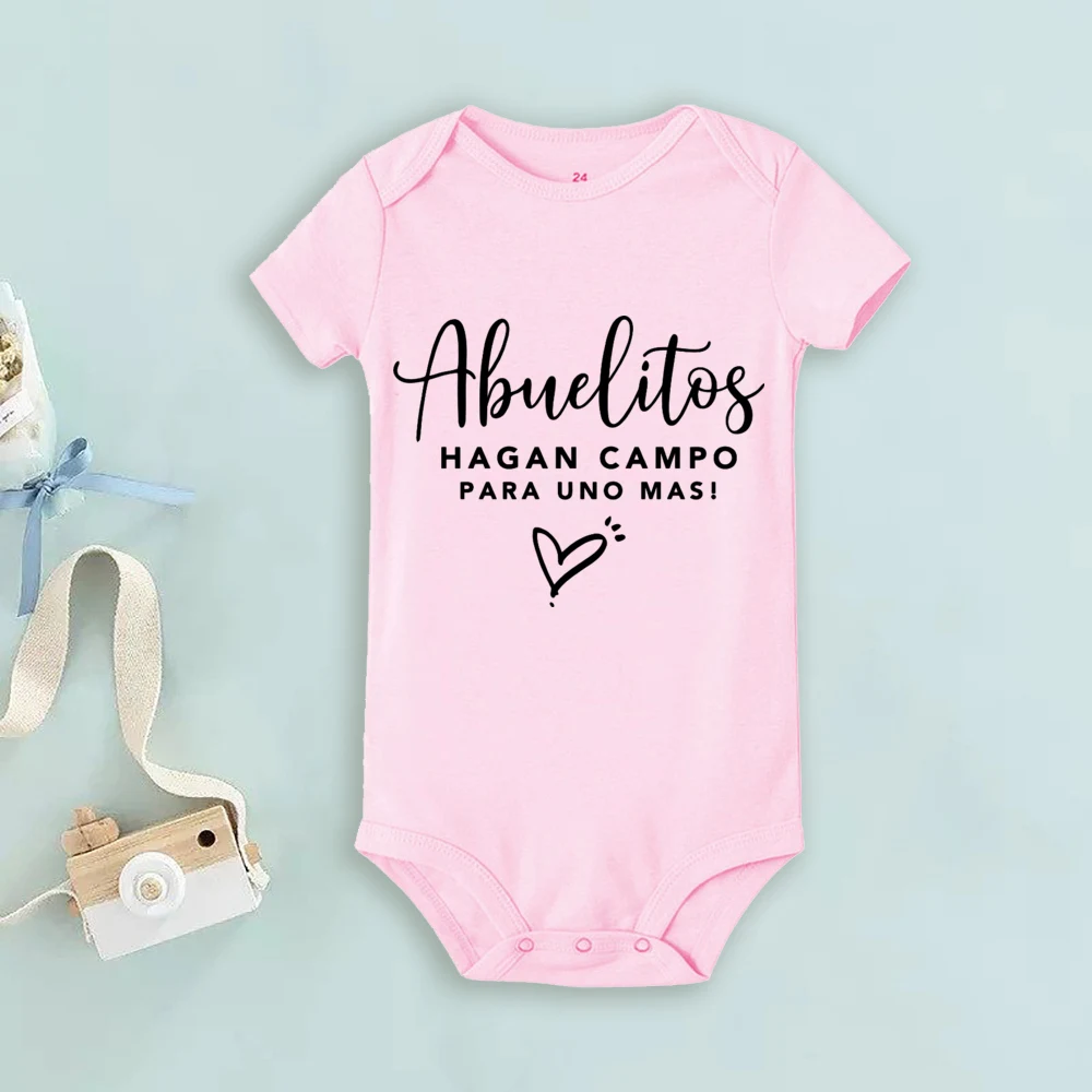 Los abuelos hacen una habitación más anuncio de embarazo español mameluco niños niñas mono embarazo revelar ropa - imagen 3