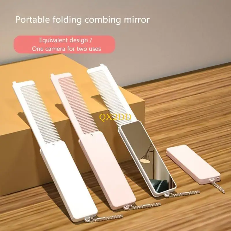 Peine plegable con espejo para bebés de viaje - imagen 3