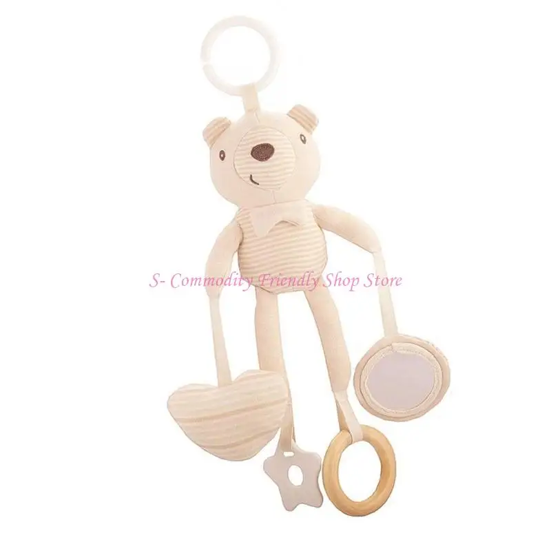 Sonajeros felpa suaves 85AE para bebés, juguetes desarrollo sensorial, campanillas montadas en cuna, sonajeros colgantes, - imagen 2