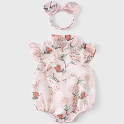Body bebé niña floral sin mangas