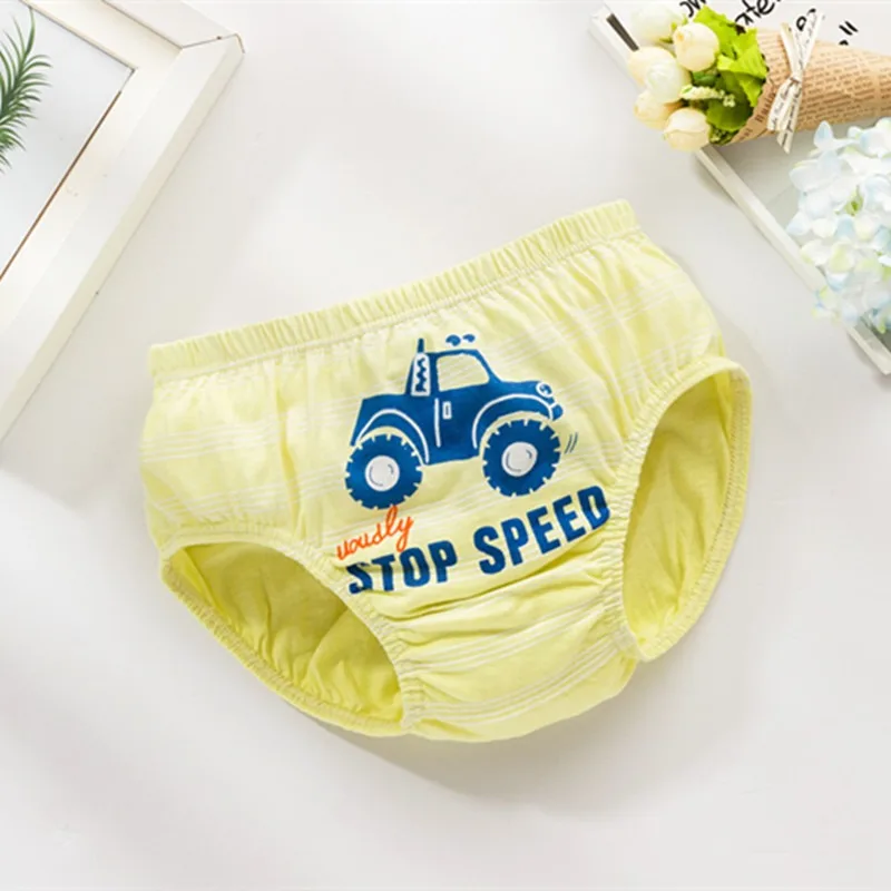 5 unids/lote de ropa interior de algodón para niños, calzoncillos para niños, patrón de vehículos todoterreno, calzoncillos triangulares para niños, ajuste cómodo 3-13T - imagen 3