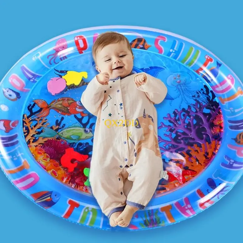QX2D Inflable Rawling Water Pad Baby Estimulación visual Visual Juguete y diseño a prueba fugas para desarrollo temprano - imagen 2