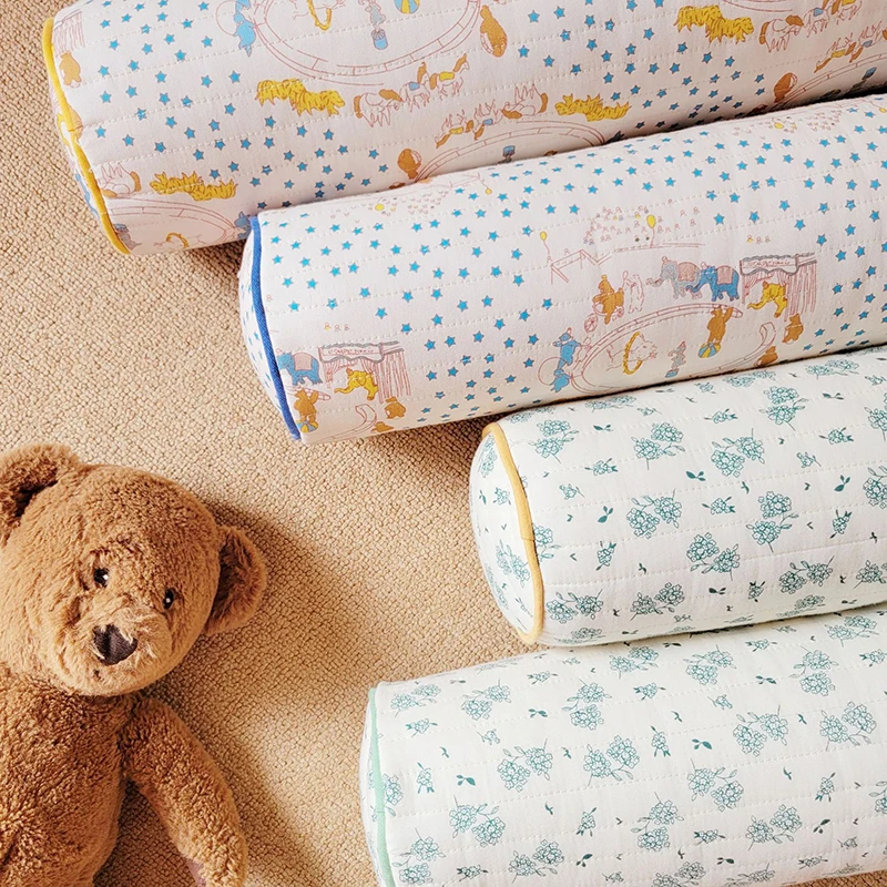 Nueva almohada infantil para bebé, diseño de circo de dibujos animados, patrón de columna de flores fragmentadas, almohada infantil suave y cómoda para dormir - imagen 4