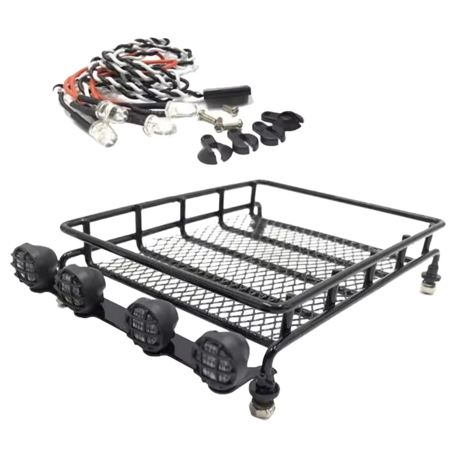 1/10 RC Roof Rack RC Car Accessory Luggage Carrier Tray Luggage Carrier DIY for SCX10 AX90018 Accessory Replacements Spare Parts
