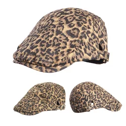 Gorros de otoño para niños y niñas, boina Retro de leopardo para bebé, gorro coreano de moda para primavera, accesorios para niños, accesorios para fotos de viaje