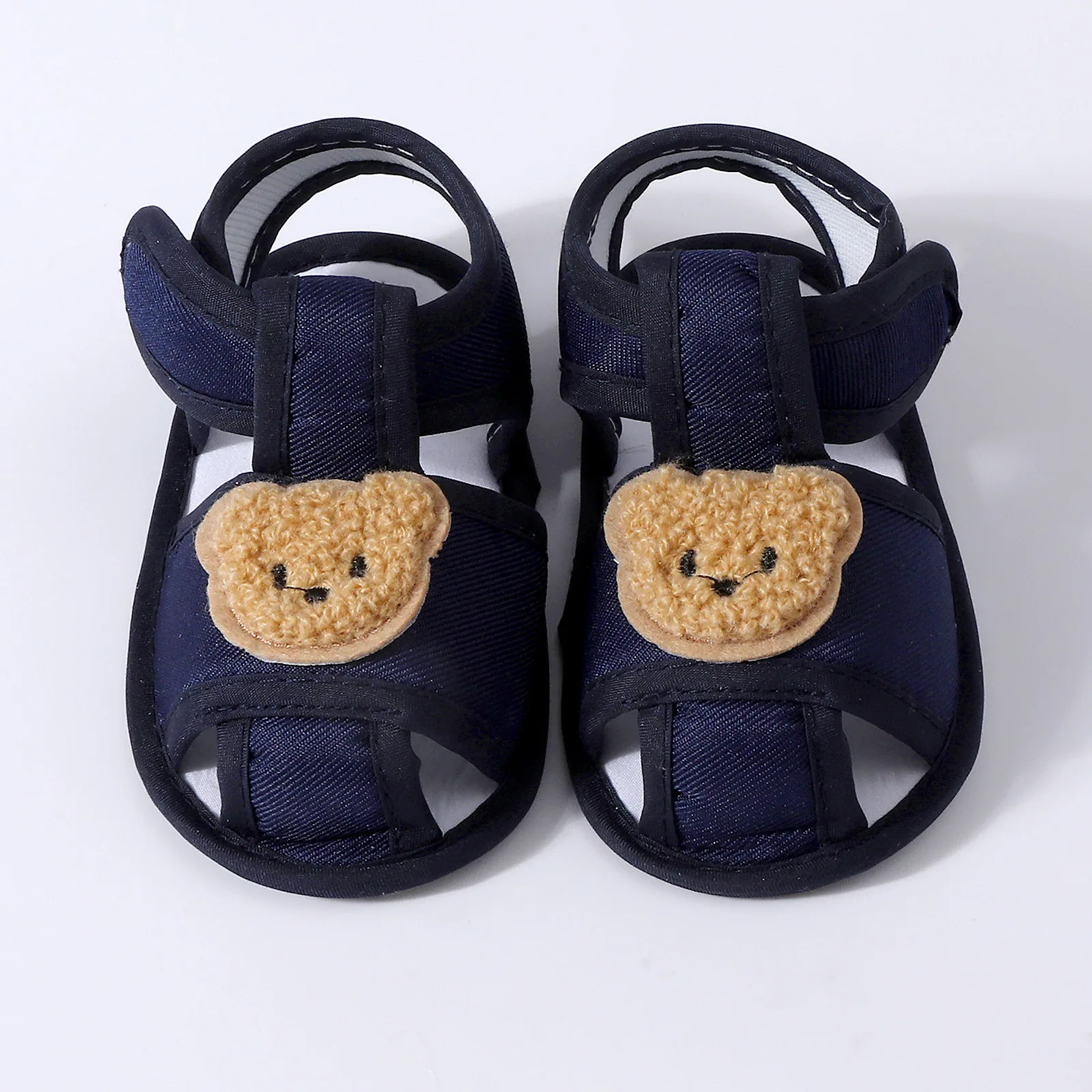 Novedad de verano, sandalias para niños pequeños, bonito oso de dibujos animados, sandalias de algodón para recién nacidos, suela antideslizante suave para bebés y primeros caminantes - imagen 4