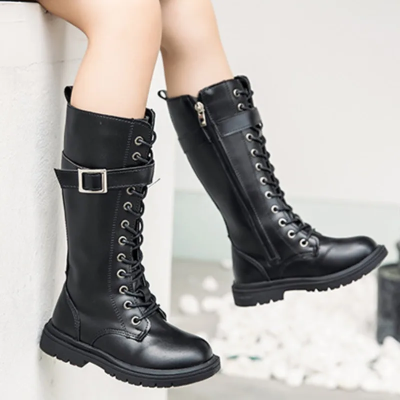 Botas de cuero para niña – Estilo elegante otoño - imagen 3