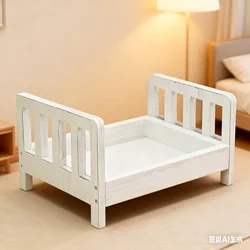 Cama de madera QX2D para recién nacido y sesión de fotos del bebé