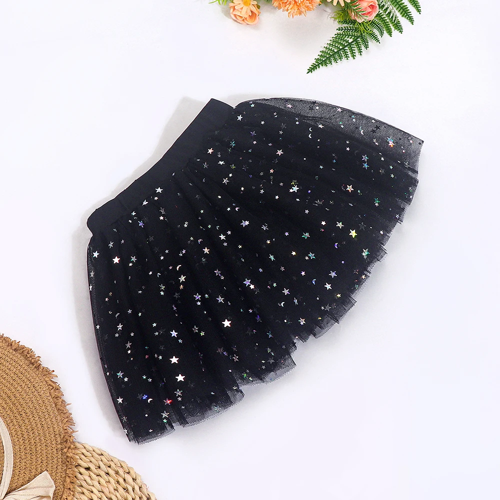 Falda tul con lentejuelas brillante para niña estilo ballet princesa - imagen 2