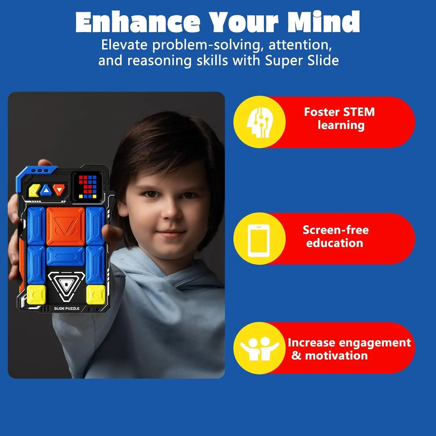 Máquina de rompecabezas súper, más de 500 desafíos, juego de rompecabezas, juguetes interactivos para niños, juegos de viaje, regalos de cumpleaños - imagen 3