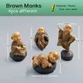 4pcs Brown Monks