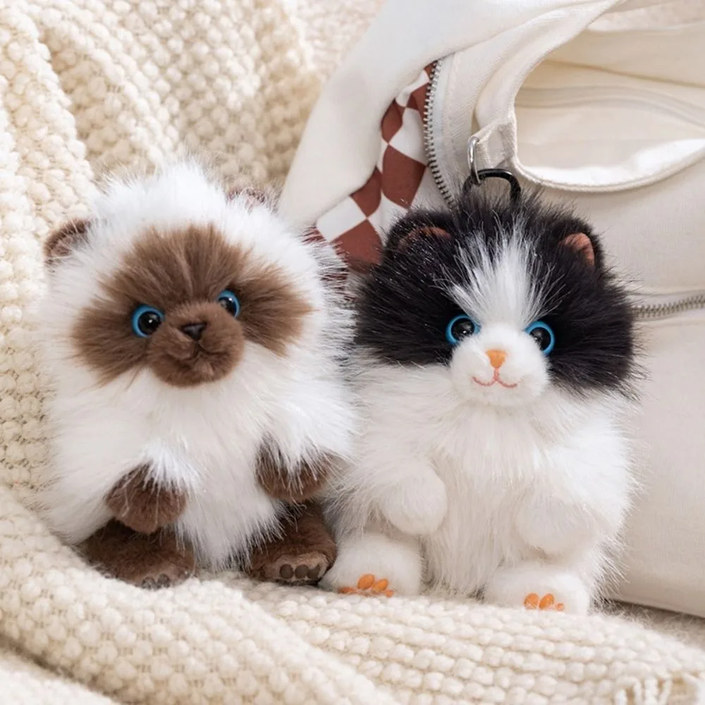Llavero felpa suave diseño gato cachorro kawaii adorable seguro - imagen 3