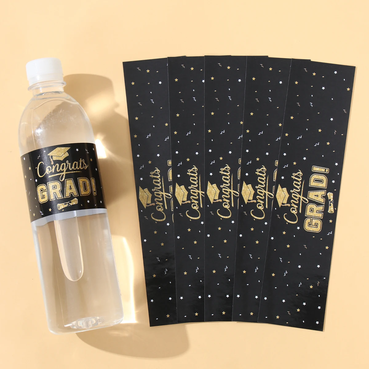 10/24 Uds temporada de graduación fiesta temática pegatinas de botellas felicitación decoración para fiesta de graduación clase de 2025 suministros para fiesta de graduación - imagen 4