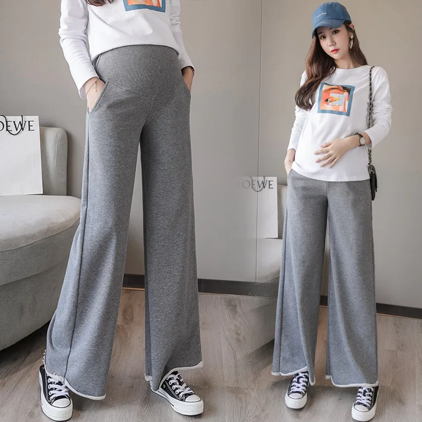 Pantalones premamá anchos de algodón cómodos y suaves - imagen 5