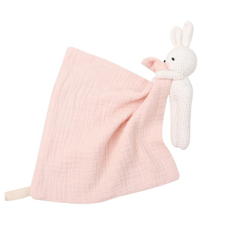 Toalla tranquilizadora algodón, toalla y reconfortante, chupete para bebé, bonito babero babeante Animal para bebés - imagen 4