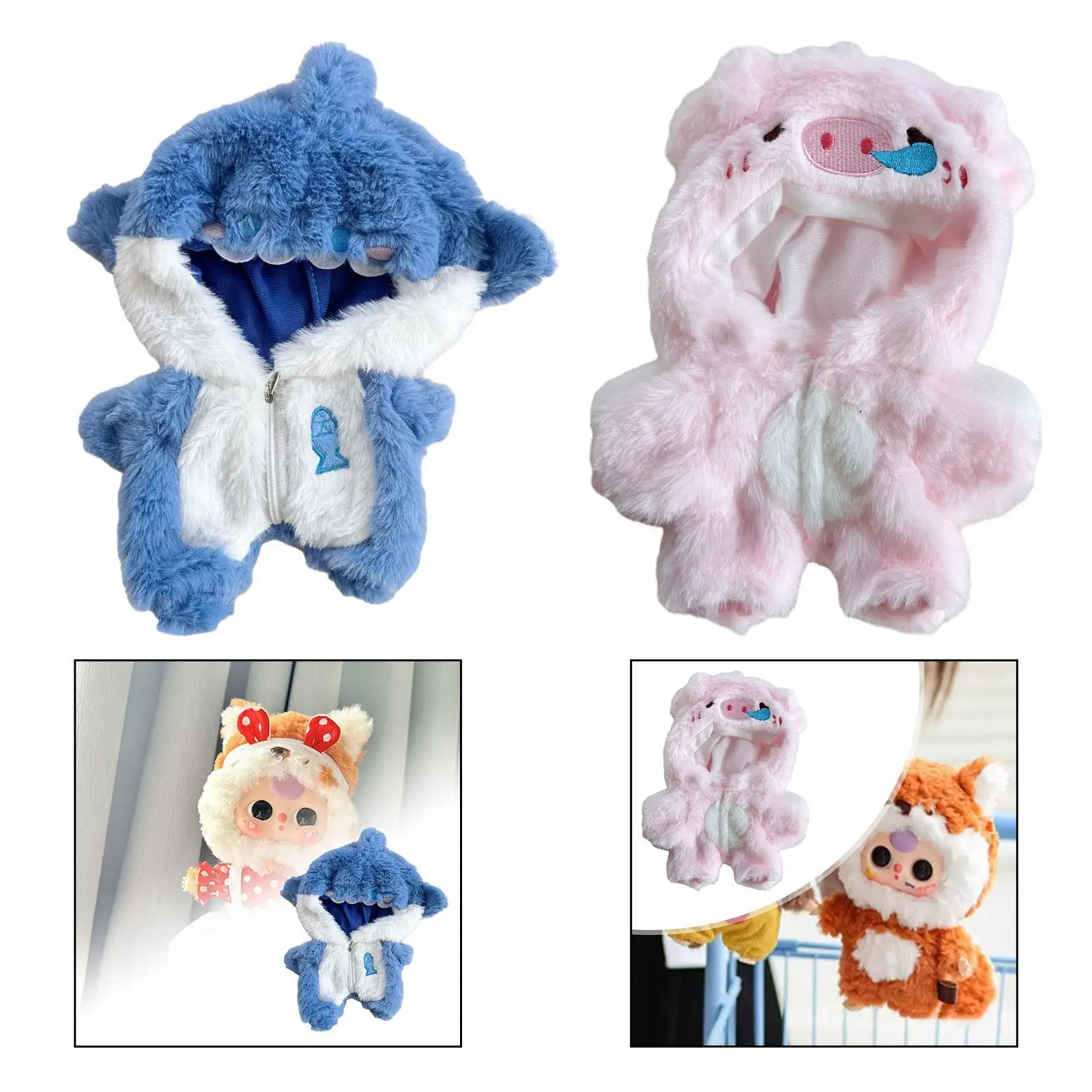 Plush Doll Clothes for 7inch Doll for Kids Birthday Gift Outifits Gifts Stylish Comfortable Doll Jumpsuit Dress up for 20cm Doll