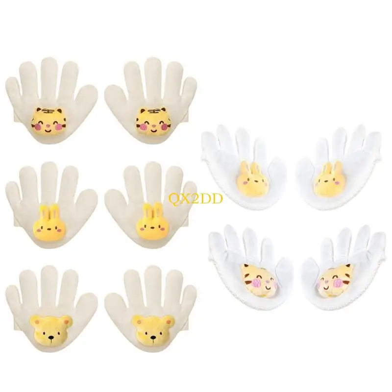 QX2D Almohada para Mano Derecha/Izquierda, Juguete tranquilizador diseñado con Animales Dibujos Animados para bebés 0 a 3 - imagen 4