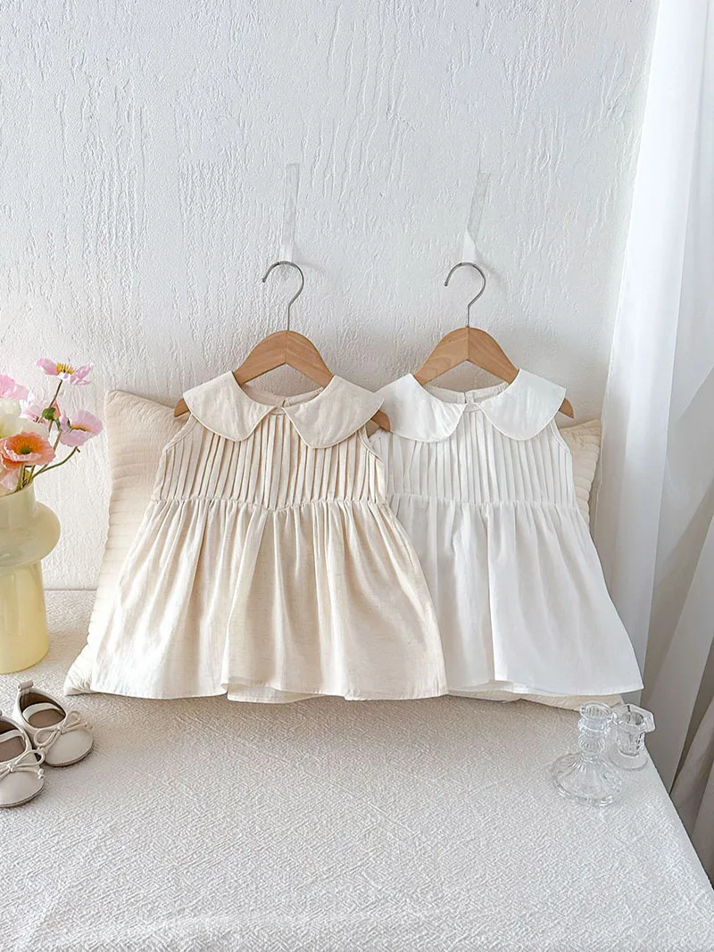 Vestido de verano algodón sin mangas para bebé niña - imagen 3