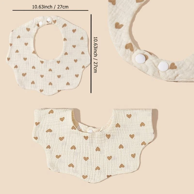 M76C paño para limpiar boca del bebé, babero algodón, babero para dentición 4 capas, toalla alimentación - imagen 4