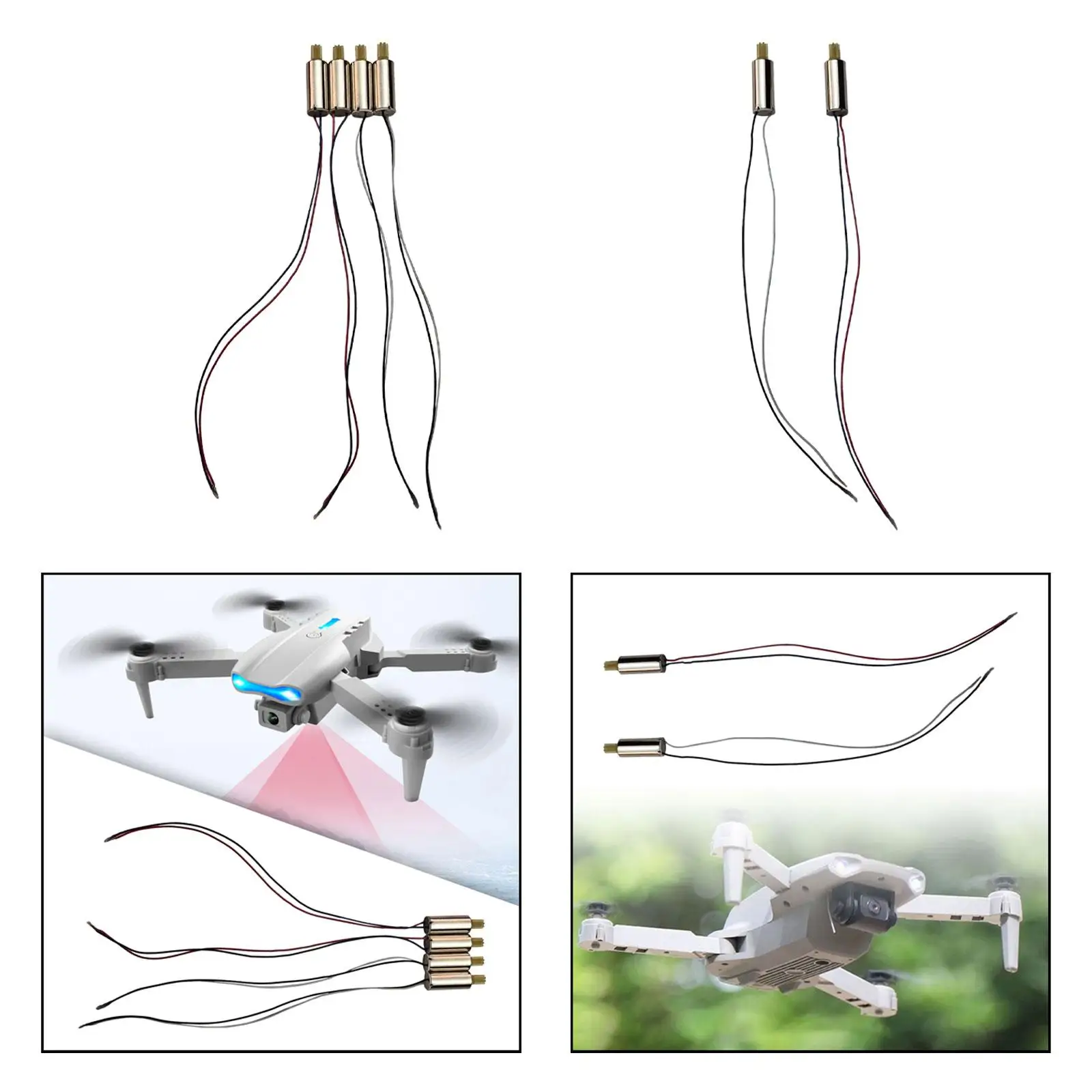 Quadcopter E58 Motor without Terminals Replacements Modification E58 Spare Parts RC Drone Accessories RC Drone Spart Parts