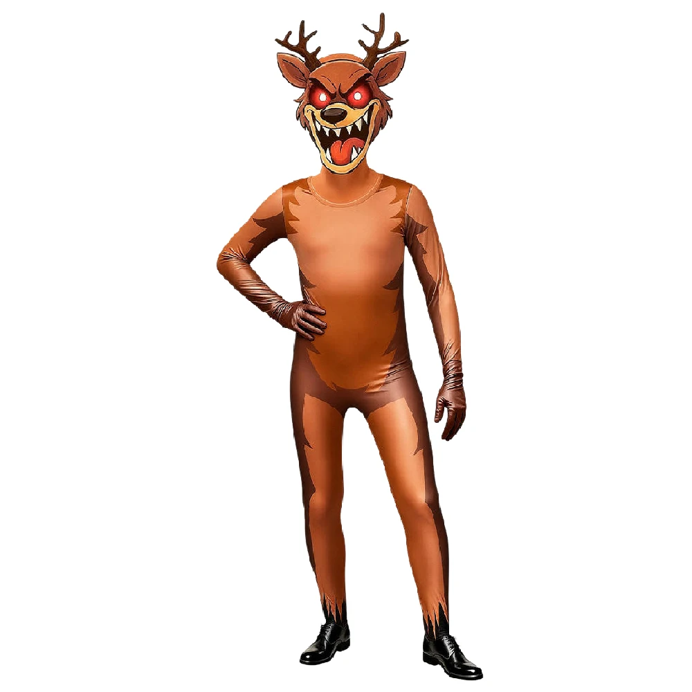Disfraz de ciervo de 99 noches en el bosque, disfraz de Cosplay, disfraz de Halloween para chico, regalo de Navidad de reno de pesadilla - imagen 5