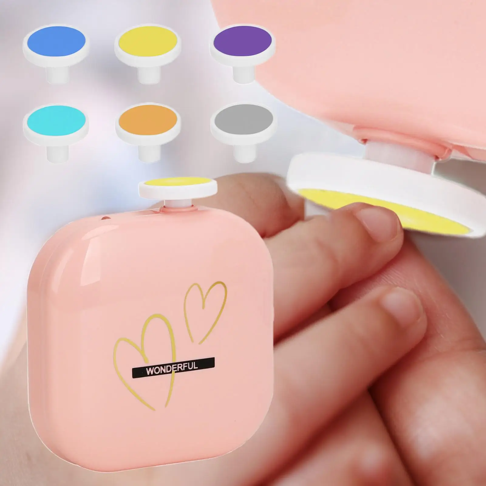 Cortauñas eléctrico USB para niños – Lima de uñas y 6 almohadillas - imagen 5