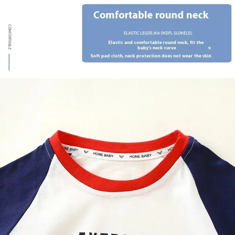 Camiseta manga larga de algodón para niños con estampado primaveral - imagen 5