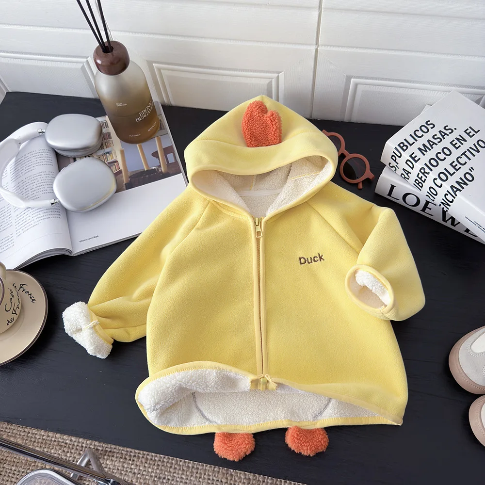 Chaqueta infantil de lana con capucha – Abrigo de invierno - imagen 3