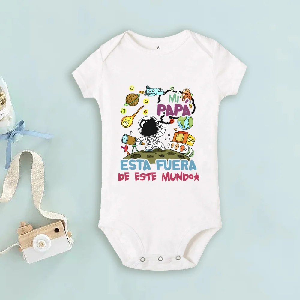 Body para bebé del Día del Padre, se convierte en la misma persona que mi papá, pelele infantil estampado, ropa para niños y niñas, monos para el Día del Padre, regalos - imagen 5