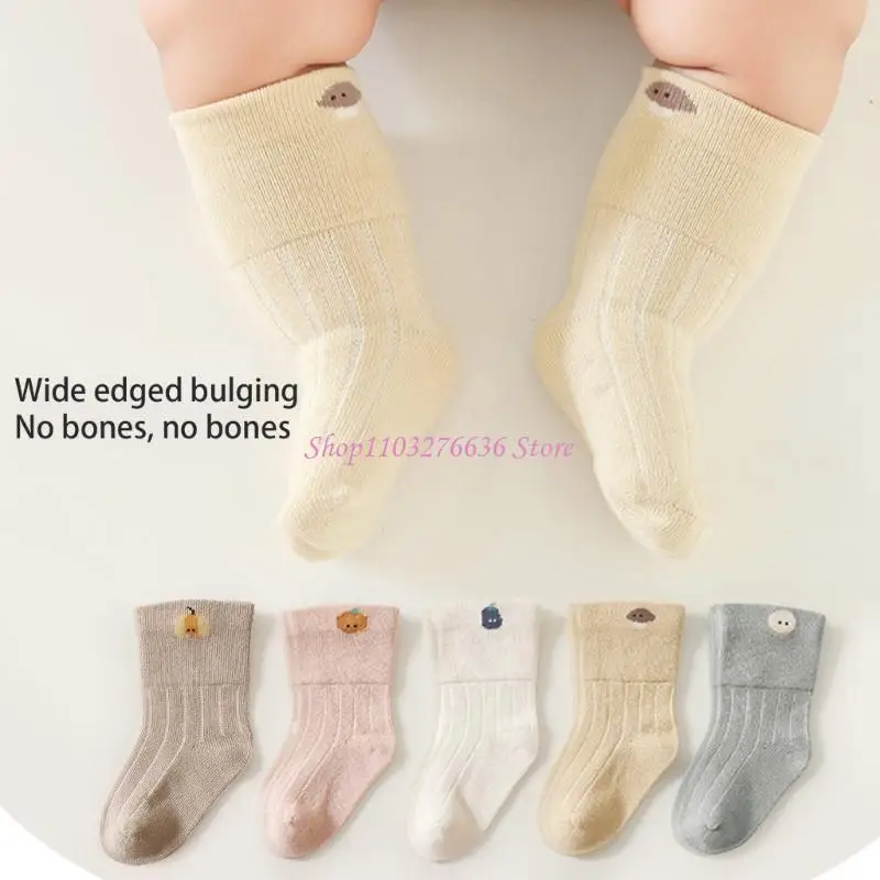 R6FD Niños transpirables debajo las rodilla Calcetines cálidos para bebés para salidas aire libre - imagen 5