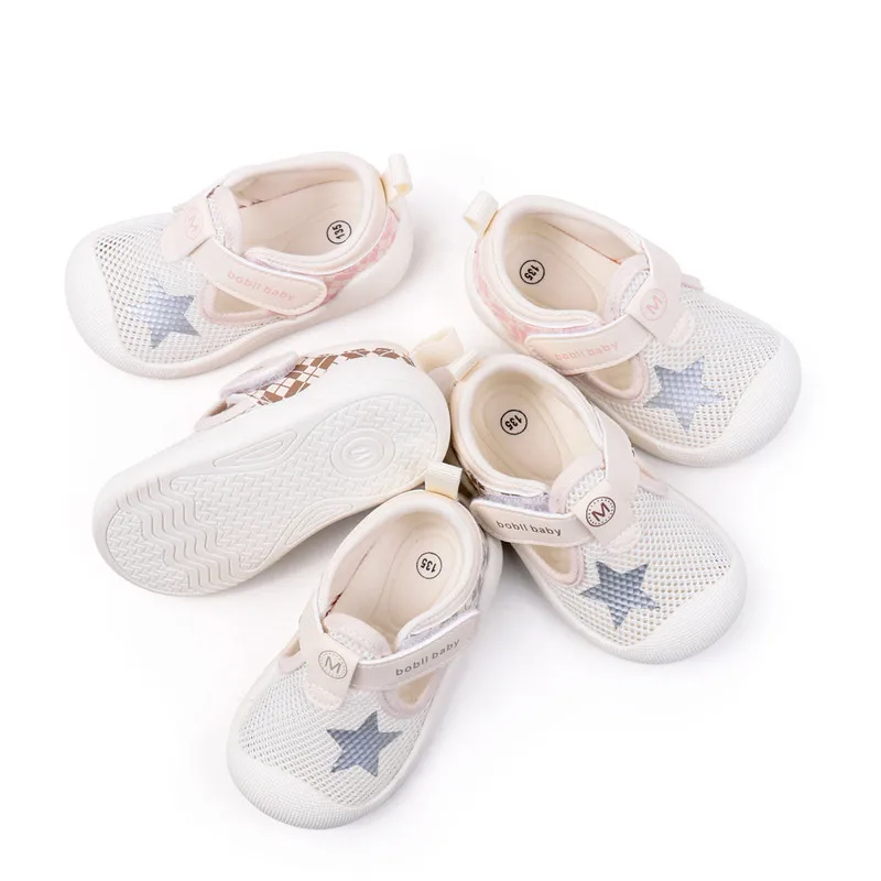 Zapatos primeros caminantes transpirables malla antideslizantes verano