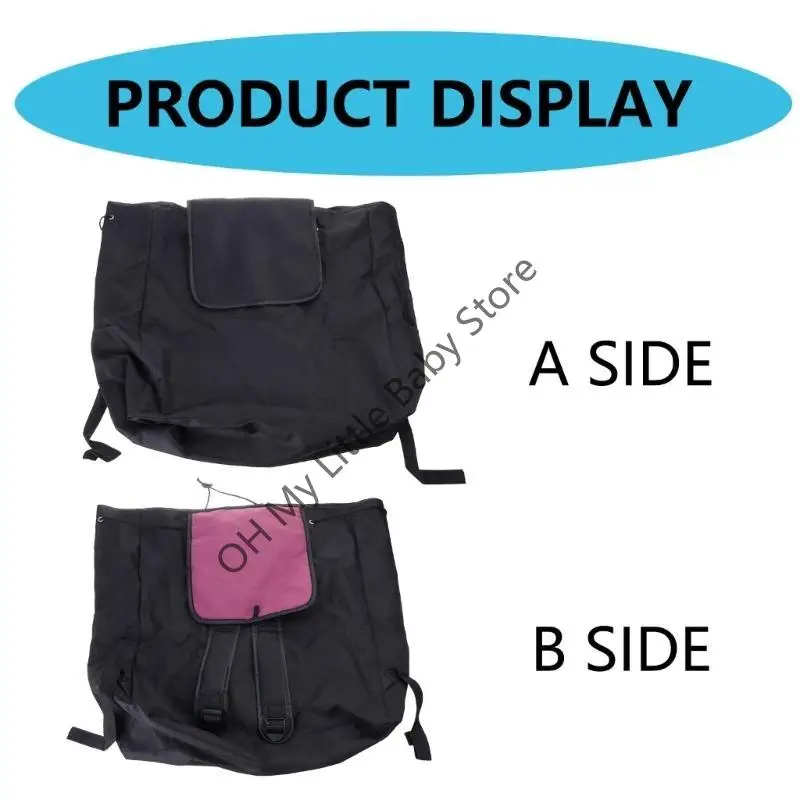 Mochila M76C fácil llevar, bolsa esencial para cochecito viaje, mochila almacenamiento gran capacidad para cochecito - imagen 5