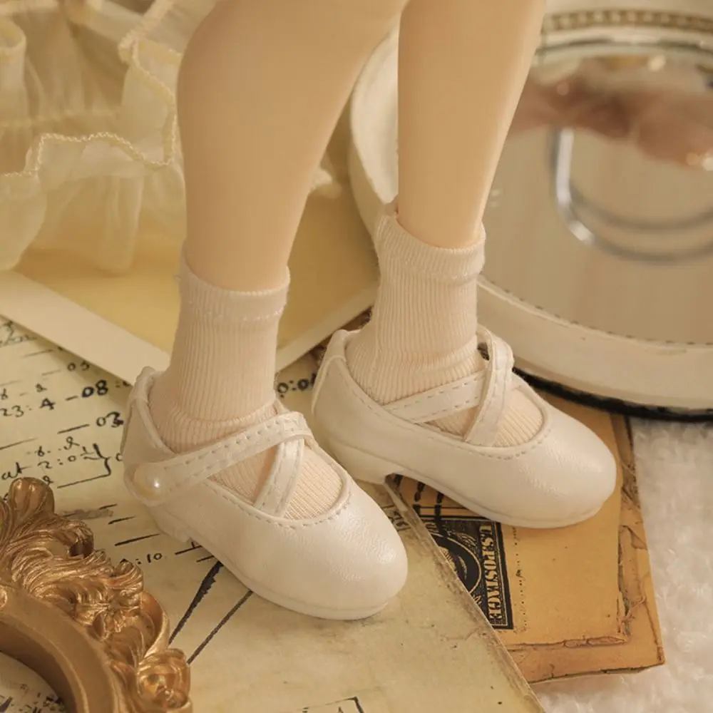 Muñeca de cuero PU Zapatos de cuero PU Botas cortas Zapatos Muñeca Zapatos de muñeca en miniatura Mini zapatos de vestir ligeros Muñecas de arcilla - imagen 2