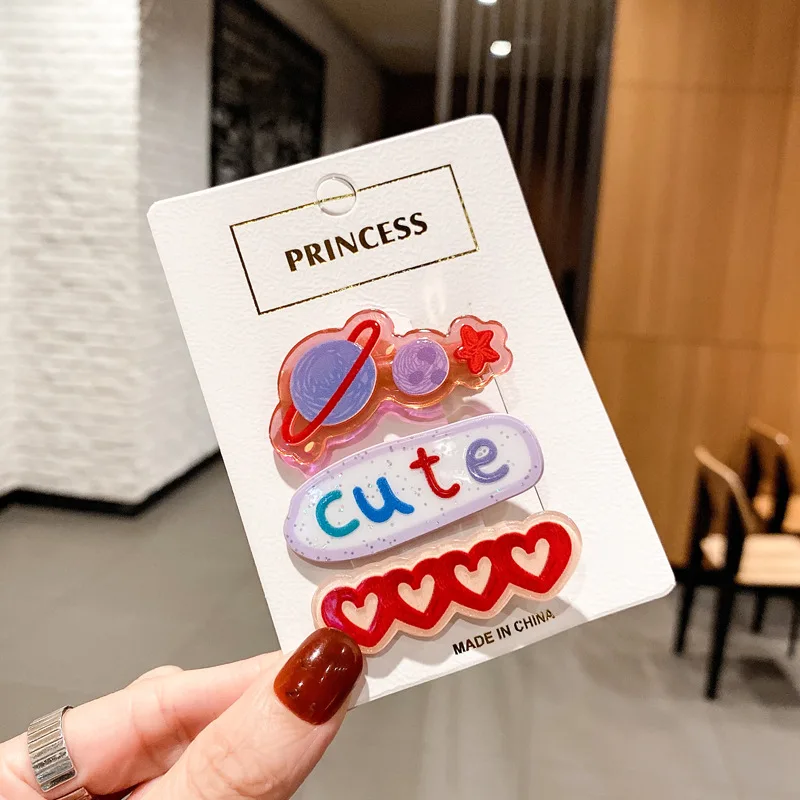 3 uds. De pinzas para el pelo de oso de dibujos animados para niñas, horquillas laterales con flequillo, pasadores decorativos para el cabello, accesorios de estilo para el cabello a la moda - imagen 5