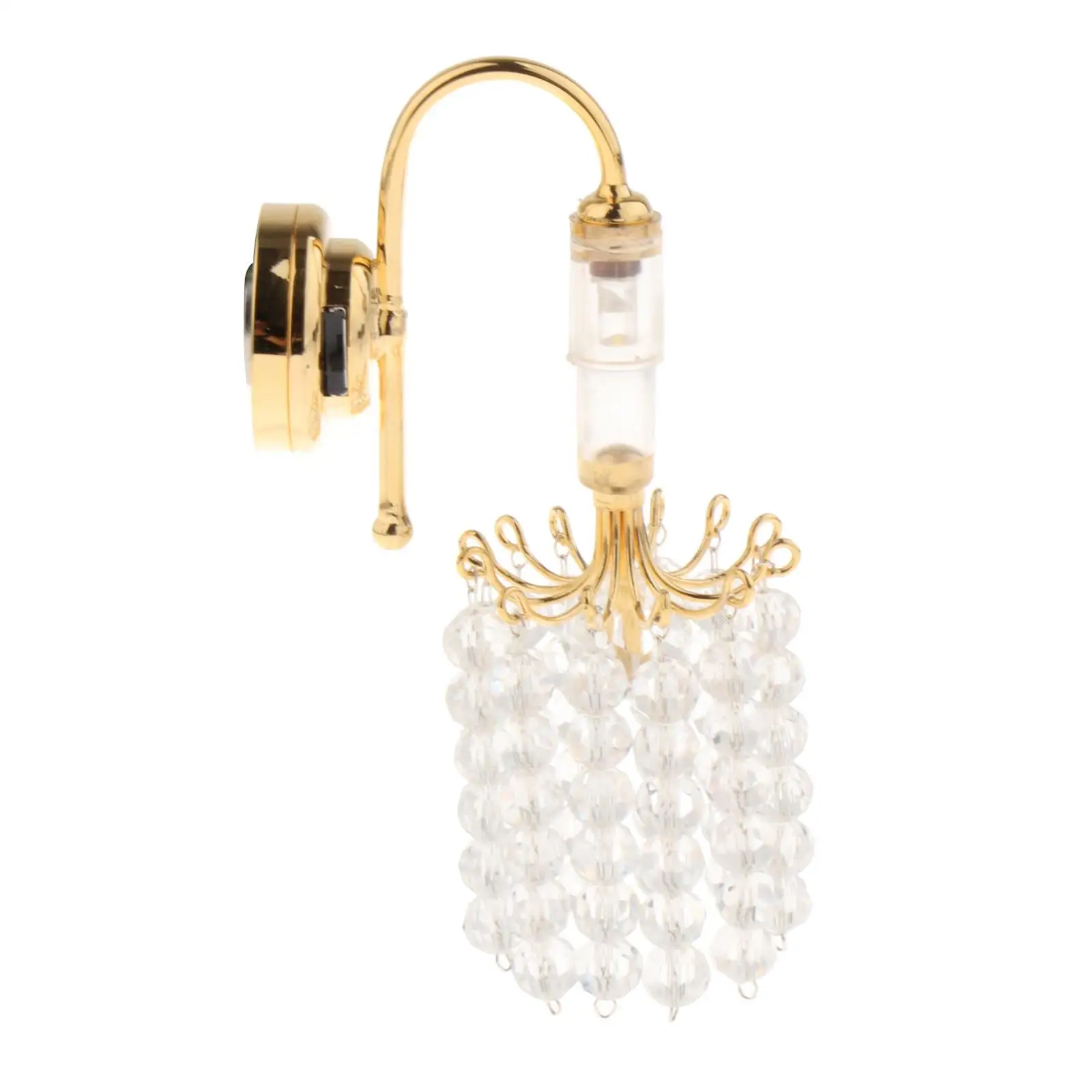 1:12 Dollhouse Miniature LED Wall Lamp Scenery Supplies Furniture Ornaments for Office Dining Room Kitchen Halls Living Room