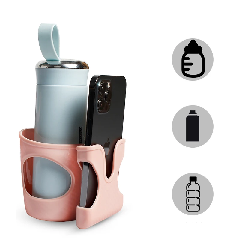 Portavasos Universal para Cochecito de Bebé con Soporte para Teléfono Móvil - imagen 4