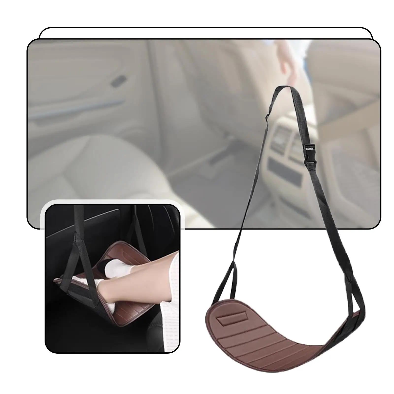 Reposapiés coche bebé – Hamaca cómoda pies de viaje - imagen 2