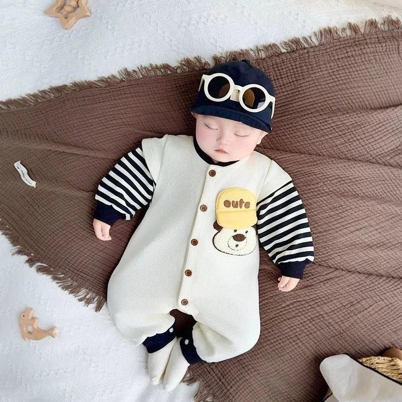 Mameluco de sarga con estampado oso para bebé – Cómodo y suave - imagen 5