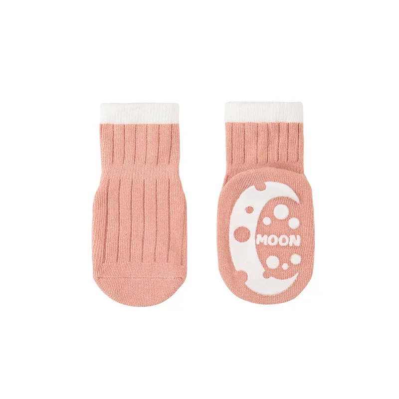 Calcetines de suelo para bebé, calcetines antideslizantes de goma 100% algodón para recién nacido, calcetines para niños pequeños de 0 a 5 años, primavera y verano - imagen 4