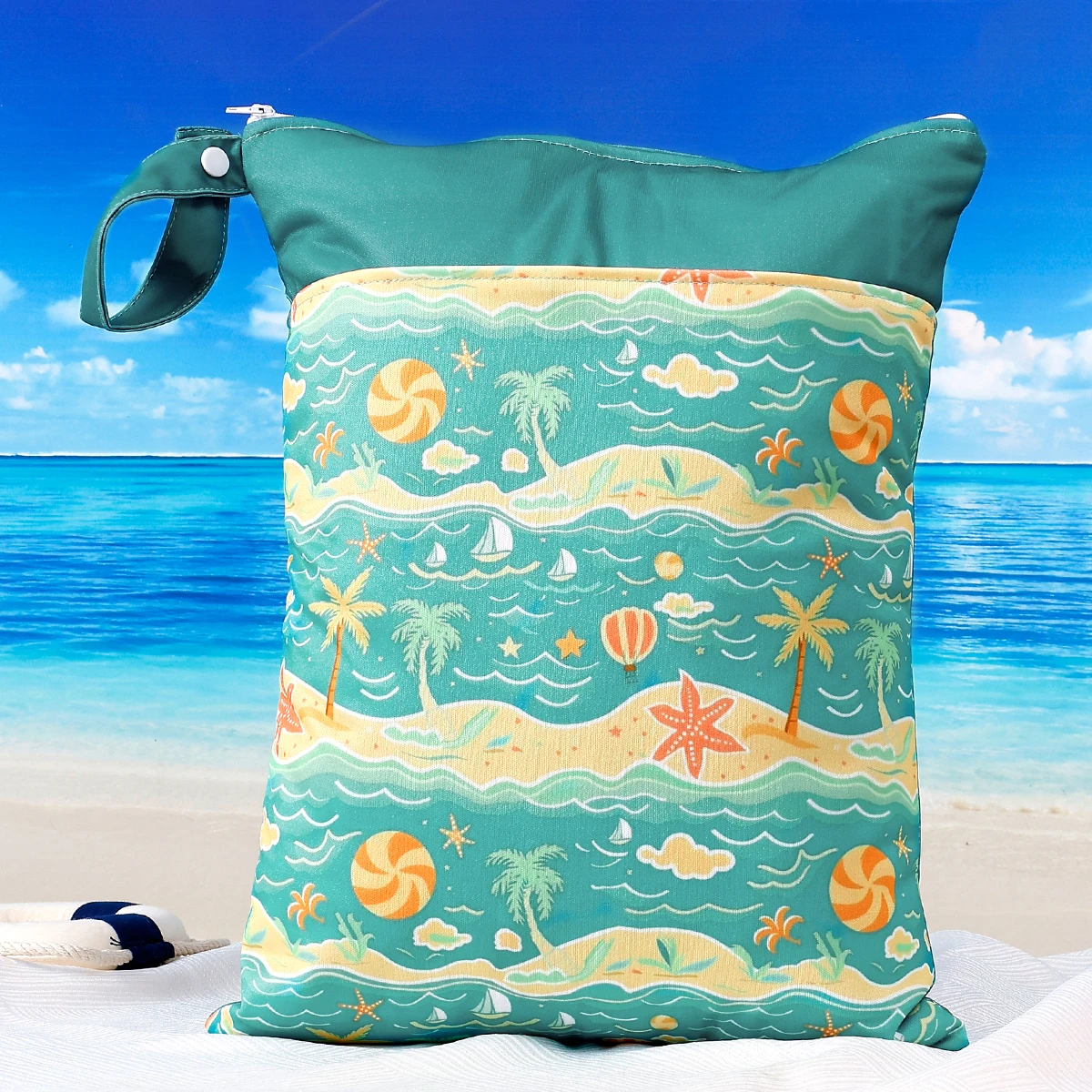 Elinfant Bolsa de Pañales Impermeable con Bolsillos y Cremalleras