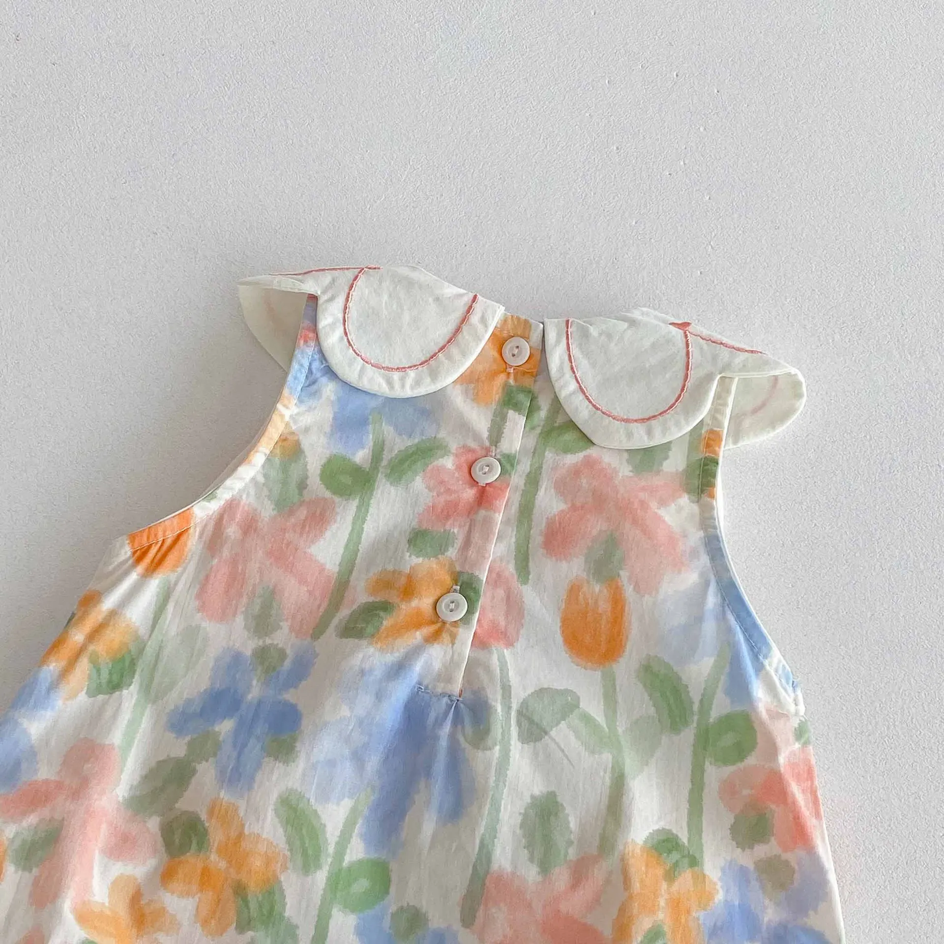 Mono sin mangas estampado floral para niñas - imagen 3