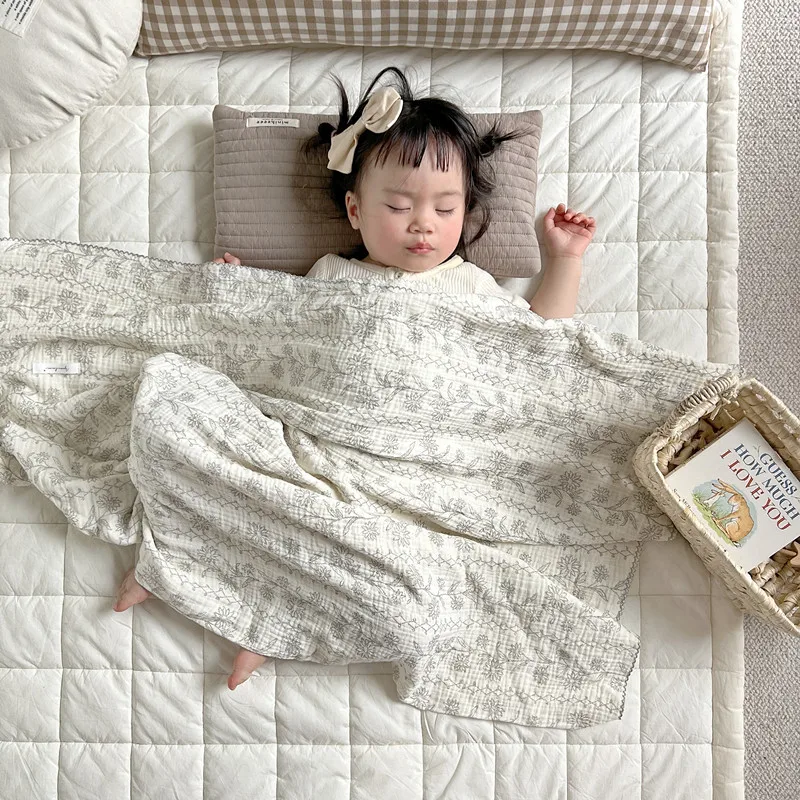 Manta envolvente de muselina de algodón Floral de vid Vintage para niñas, manta envolvente para recién nacidos, manta receptora, cubierta de cesta Moses