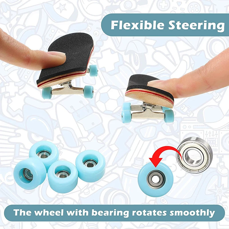 Juguete de rompecabezas para niños, monopatín de dedo, diapasón de madera de arce, pasatiempos antiestrés, juguetes sensoriales para niños, Mini monopatín divertido, lindo regalo - imagen 3