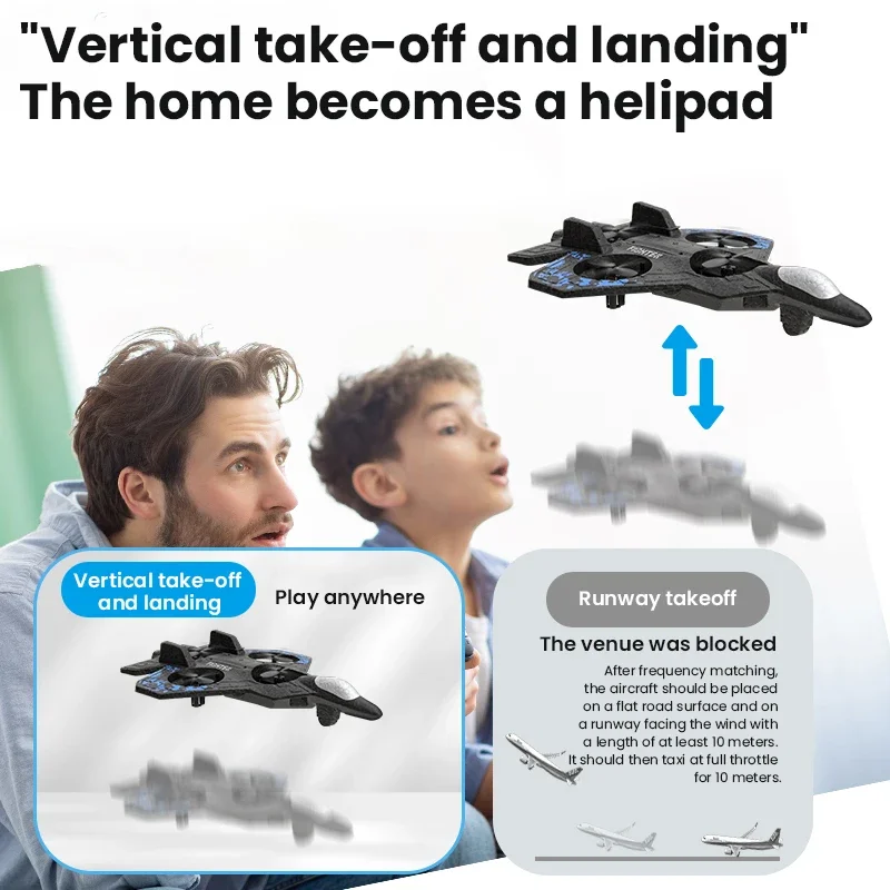 Avión RC con luz de espuma EPP para niños – Planeador acrobático - imagen 4