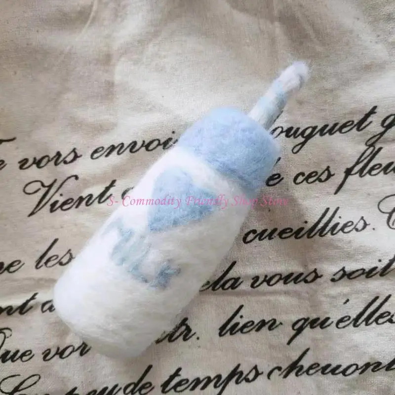 85AE DIY botella leche fieltro lana para bebé + decoraciones galletas accesorios fotografía recién nacido para - imagen 3