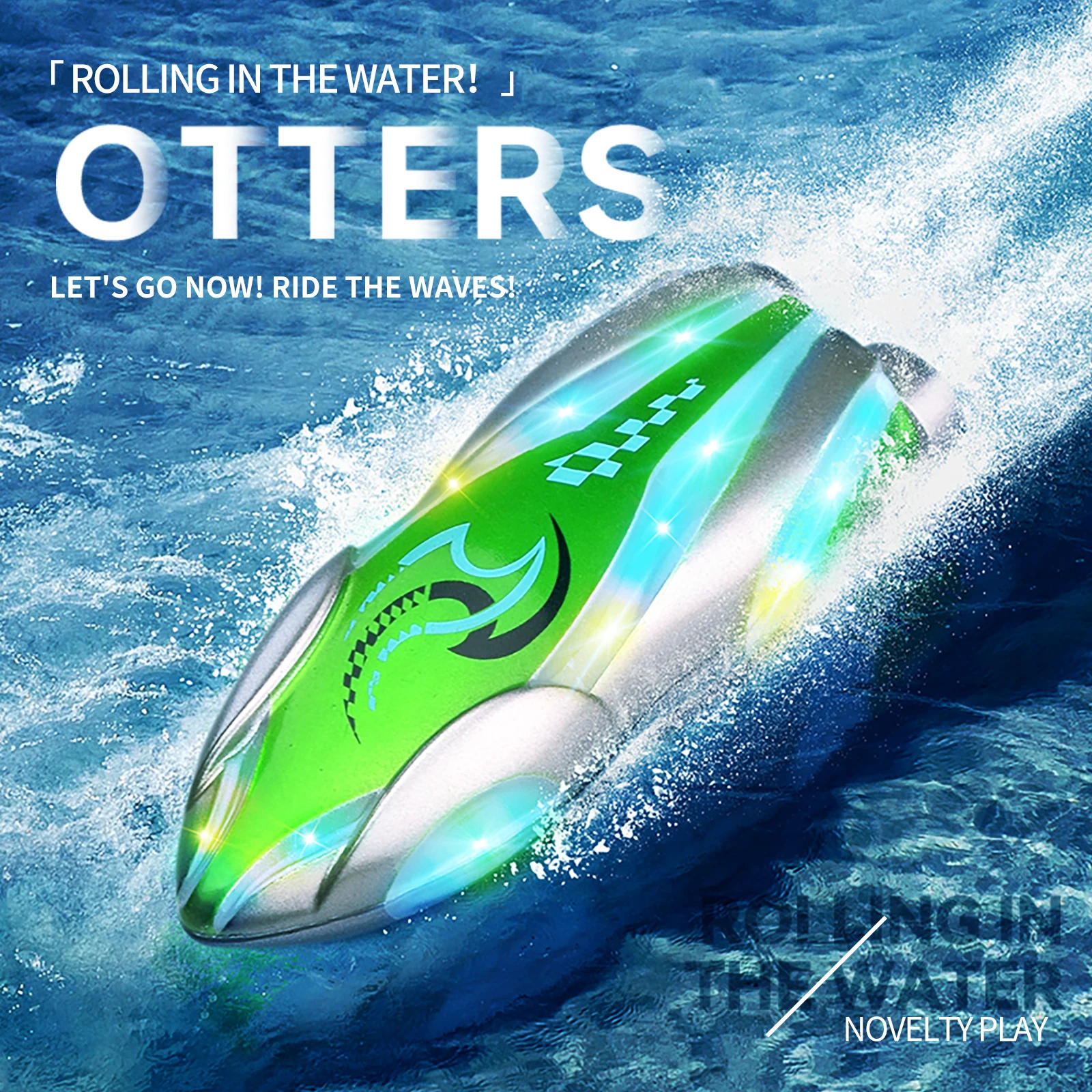 Barco radiocontrolado Otters Stunt Ship – Alta velocidad para niños - imagen 3