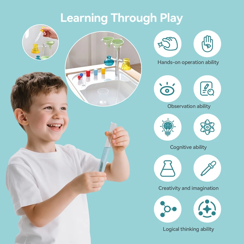 El juego de herramientas de detección química Montessori para niños y niñas es una herramienta auxiliar de detección de seguridad de juguete especialmente diseñada para niños - imagen 3